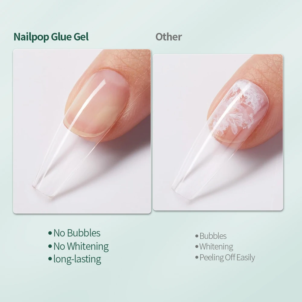 NAILPOP Профессиональный быстросохнущий клей для удаления собственной фирменной индивидуальной маркировки поддельных акриловых ногтей Гель-лак