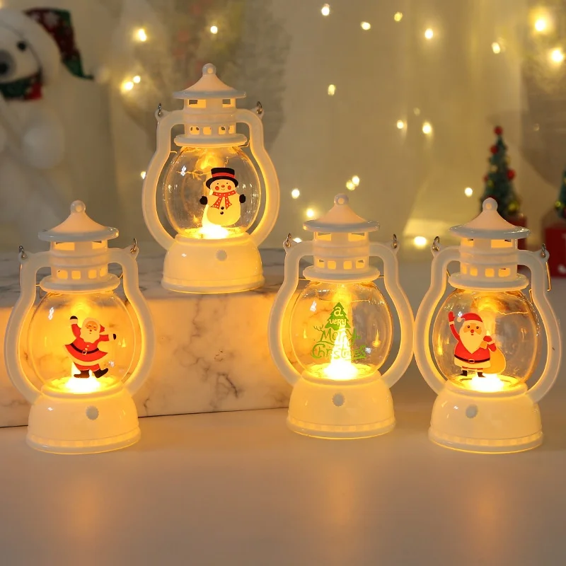 Christmas decoration horse lamp LED retro lamp plastic lantern hanging home decor Christmas Gift decoration