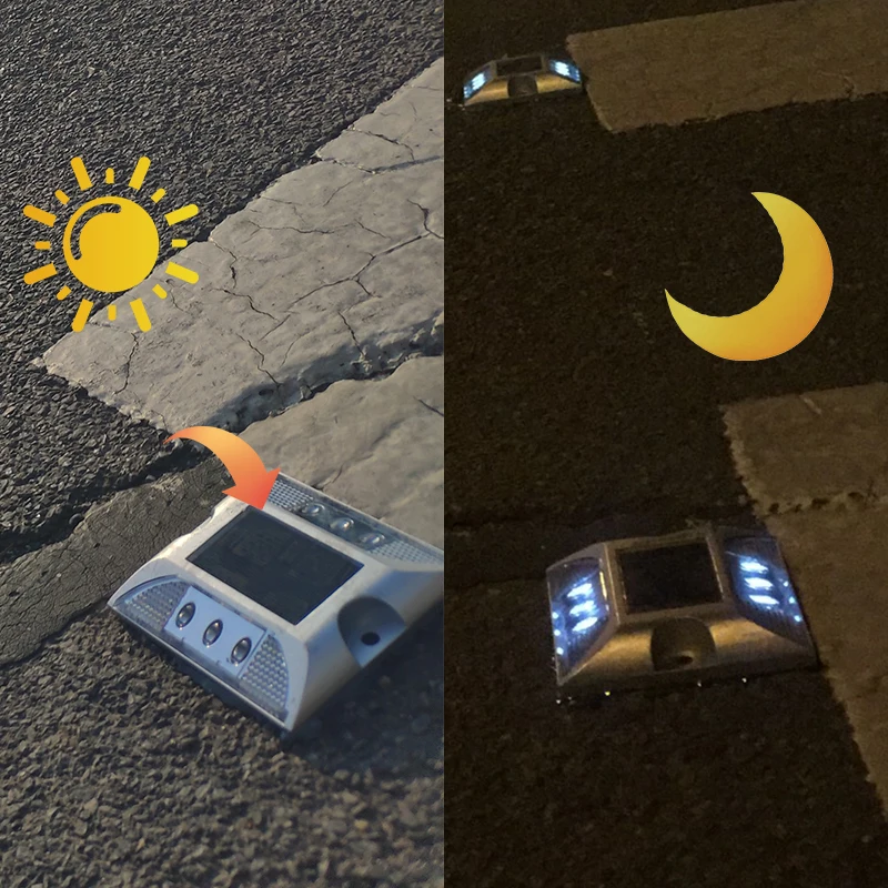 Outdoor Aluminum Street Bidirectional Cat Eye on Highway Square Deck LED Truck Solar Reflective Road Stud