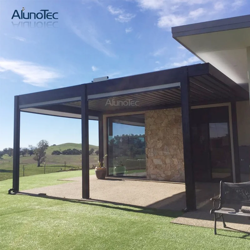 Garden Type Luxury Aluminium Frame Louver Gazebo Pergola Aluminum Opening Roof