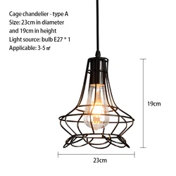 Modern Geometric Chandelier,Iron Art Hanging Ceiling Light Industrial Farmhouse Lighting for Kitchen Island Living Room Foyer En