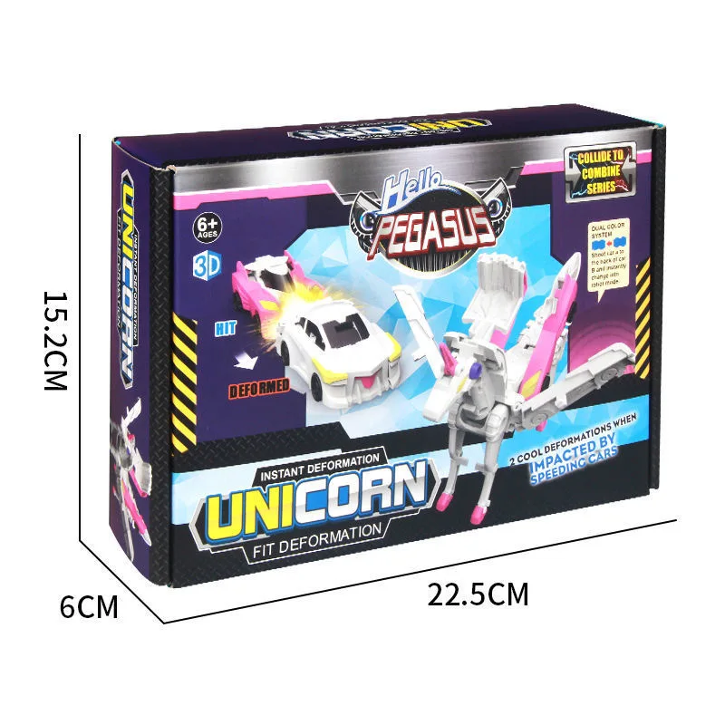 2024 Hot Sale Baby Kids Impact of Deformation unicorn Toy Cool Transformed Car Toy