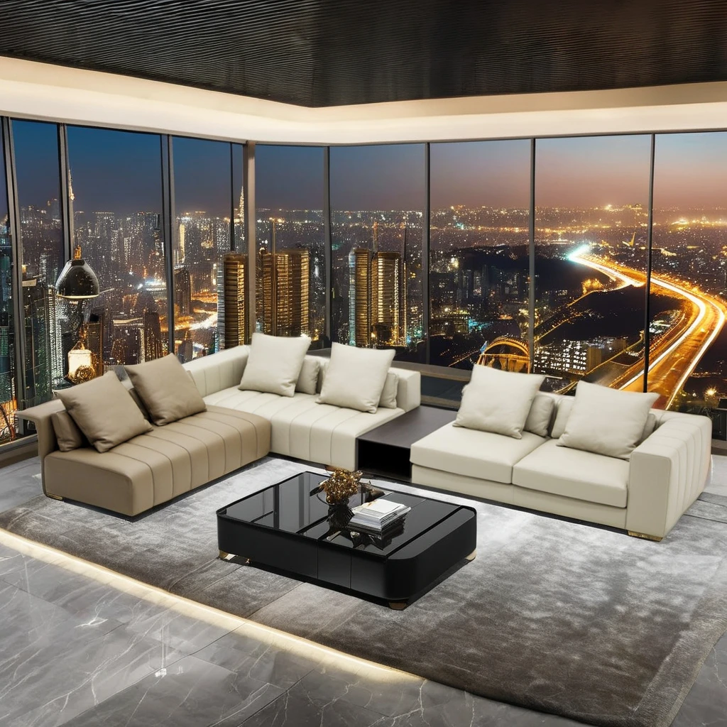 Italian Premium Beige Leather Chesterfield Sectional Sofa Set Minimalist Modular with Corner Feature Living Room