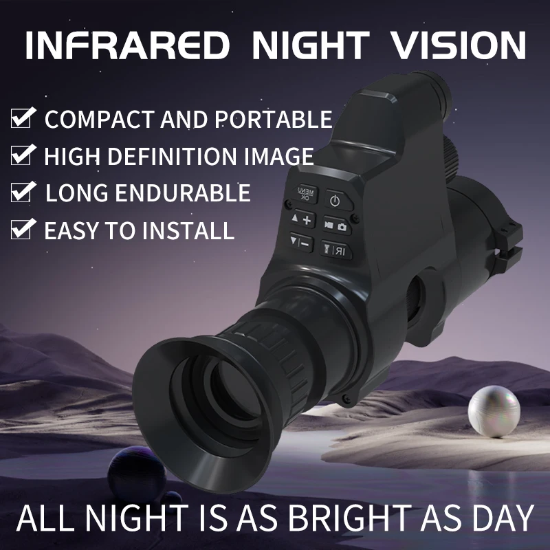 1080P Video Camera Waterproof 850nm 940nm Monocular Outdoor 300M Infrared Night Vision Thermal Hunting Scope