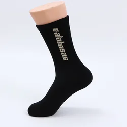 Unisex plain men cotton streetwear oem kanye west ins crew socks hip hop letter calabasas tube skateboard socks