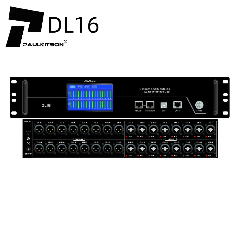 DL16 Dante Audio Converter Interface Box Professional Speakers Audio System