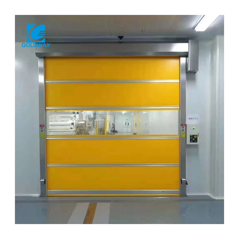 Food Factory Automatic Rapid Roller Shutter Door Pvc Fast Gate Rapid Speed PVC Plastic Fast Rolling Door