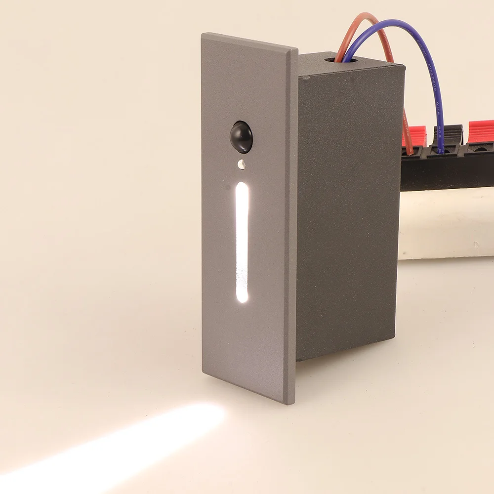 Outdoor led Step light Die-cast aluminum foot lighting IP65 waterproof stair lamp with sensor