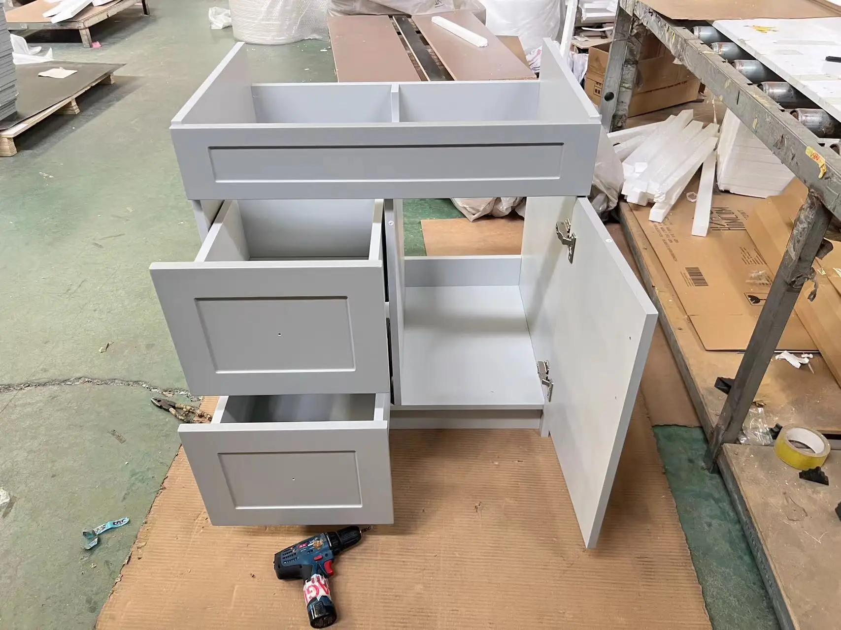 North America PVC Film Bathroom Vanity Cabinets