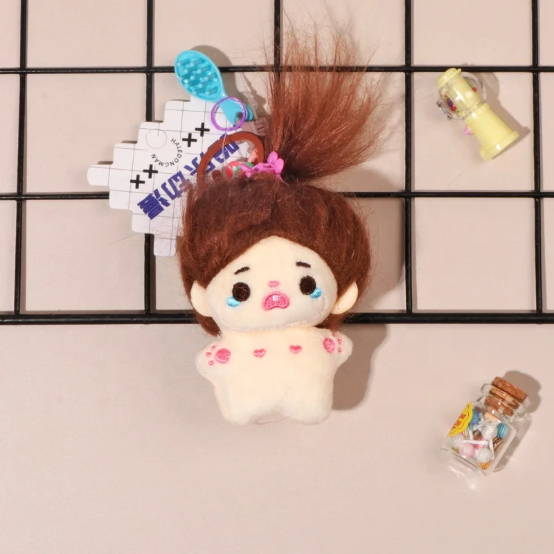 DL123 New Products Cotton Doll Light Purple Hair Naked Style Soft for Kid Cute Stuffed Keychain Kawaii