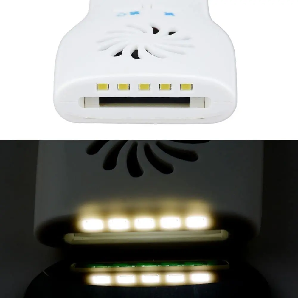 Electric Dental Mouth Mirror Photography Mirrors Automatic Defogging LED Photographic Reflector with 4 Interchangeable Mirrors