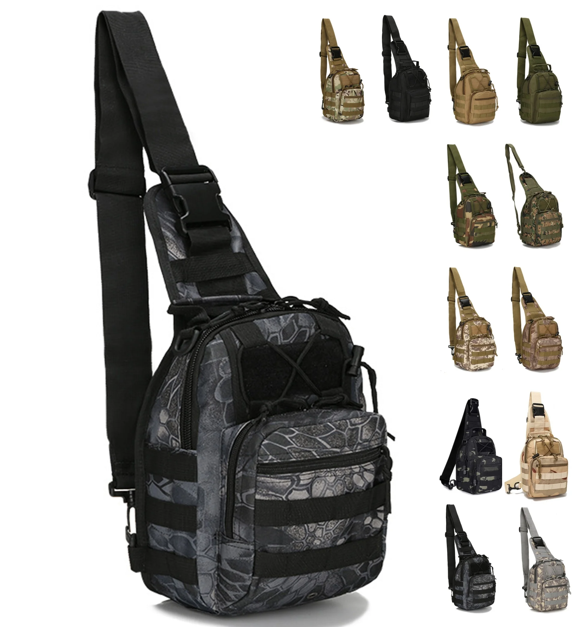 Running Outdoor Mobile Phone Climbing Rescue Custom Logo Crossbody Messenger Vest Tactical Walkie Talkie Bag Chest Bags