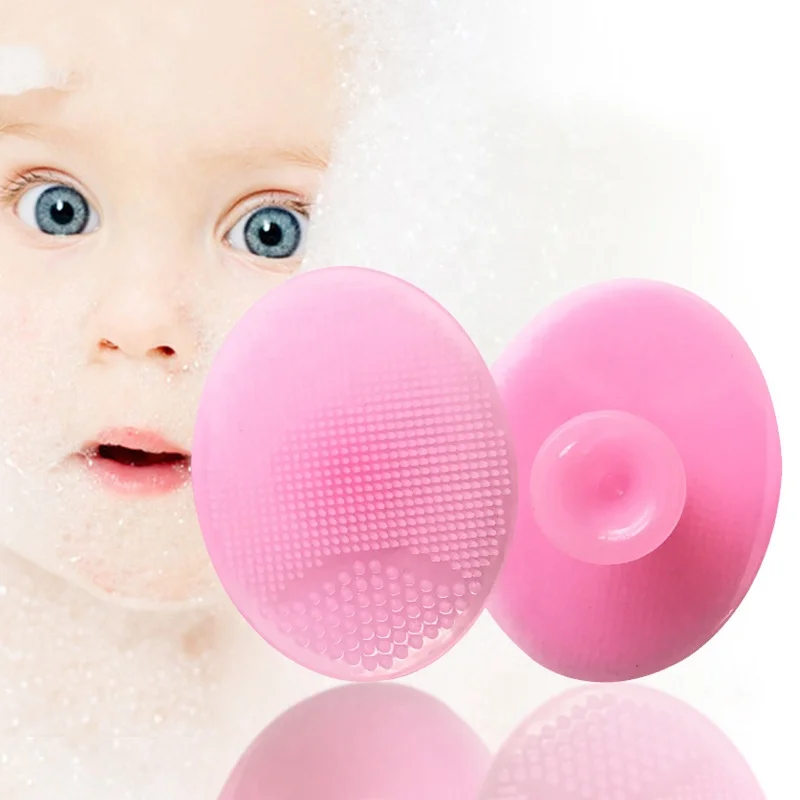 Soft Silicone Facial Cleaning Brush Shower Baby Wash Pad Silicone shampoo Brush Shower Bath for Baby Facial Cleanser Tool