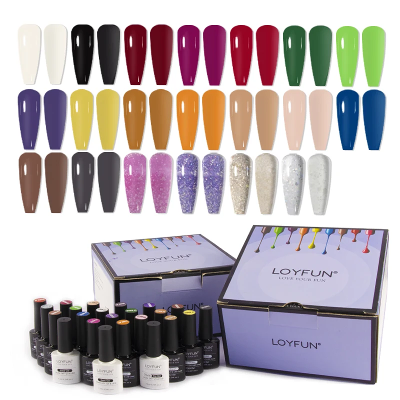 VOA Soak Off Cosmetics Uv Glue Set Products Gold Green Nude Art Polish Builder Nail Extension Gel