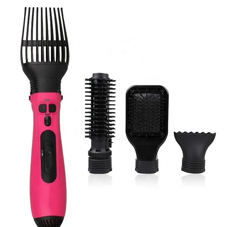4 in 1 Portable Detachable Multifunctional Interchangeable Hair Dryer Brush Electric Rotating Styler Hair Hot Air Brush Dryer