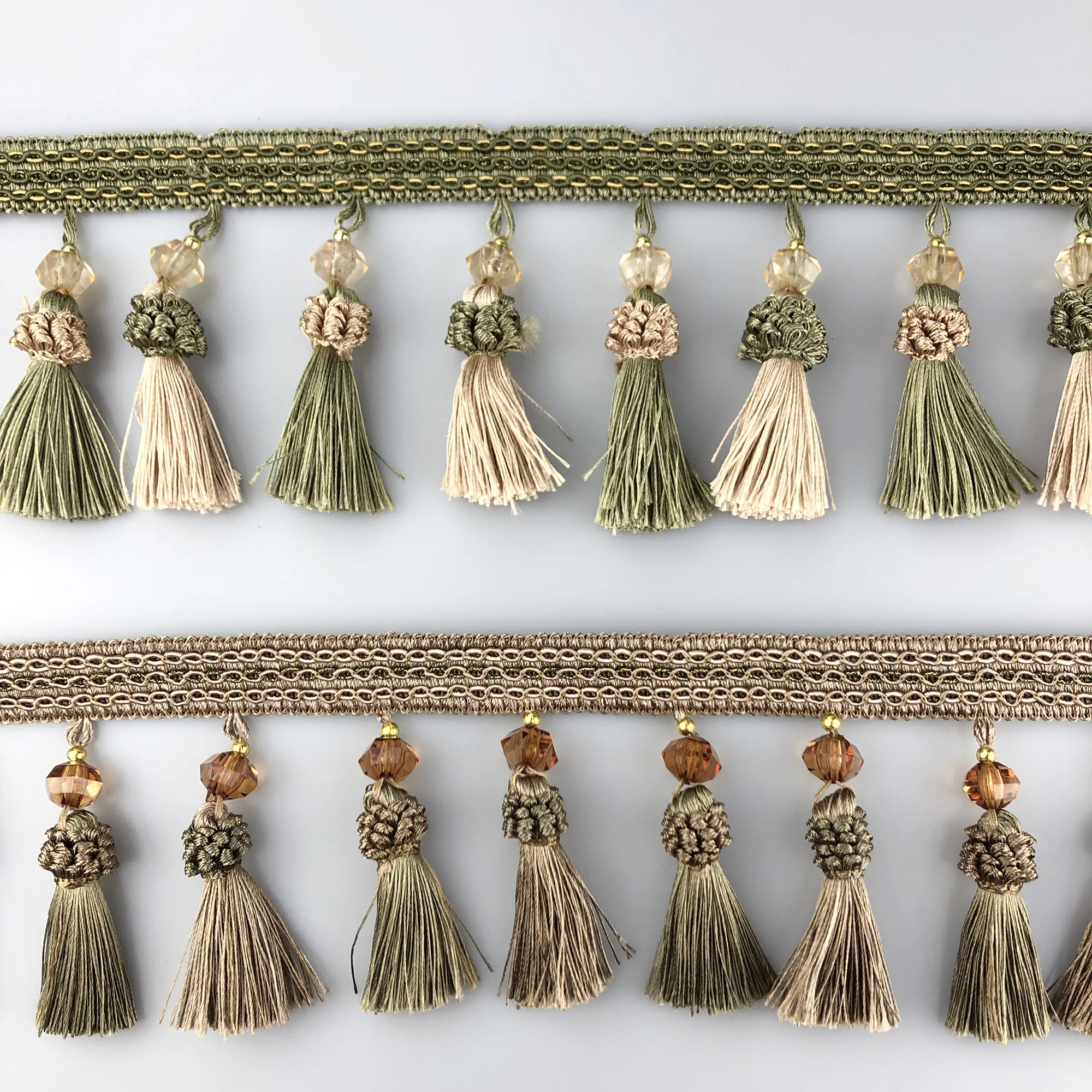 Home Textile Beaded Fringe Tassel Trim Maker For trending Curtain Cloth Hanging Webbing