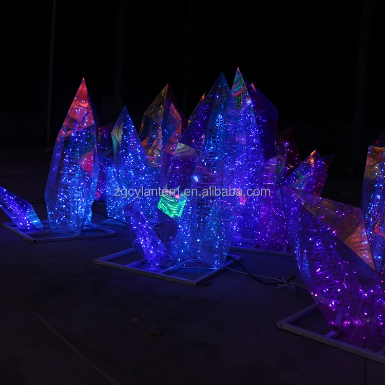 Fiberglass Light Ice Crystal Sculpture For Sale