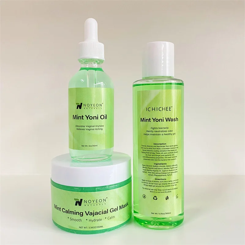 LOW MOQ ingrown hair set best yoni wash set mint balance ph made in China