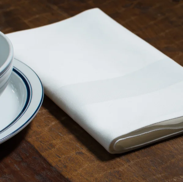 55cm x55cm satin band cotton table napkins