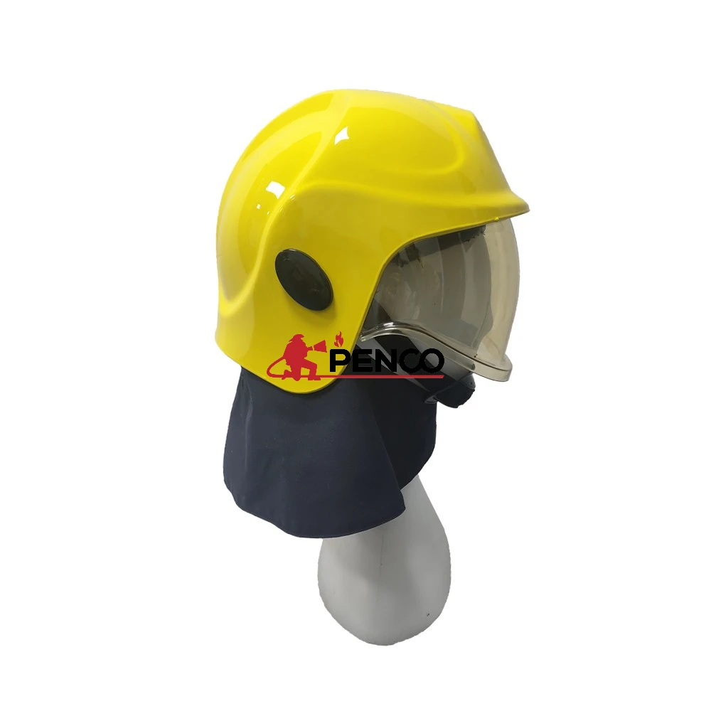 Professional EN443 European Style Helmet for Fireman  with Double Goggles