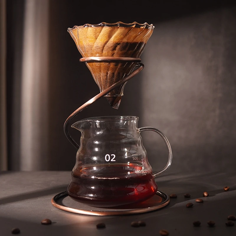 Cheap Price Artist Design Drip Coffee For Filter Cup Holder Metal Shelf Coffee Dripper Stand V shape 60 Drip For Barista