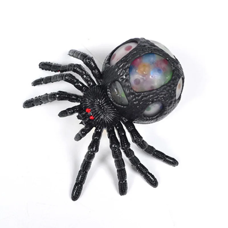 HLC101 Squishy Spider Grape Vent Ball Toys Glitter Foam Colored Spider Grape Vent Ball Antistress Stress Relief Hand Fidget Toy