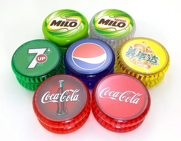 Night the most dazzling drink logo pattern toy super yoyo ball with LED light