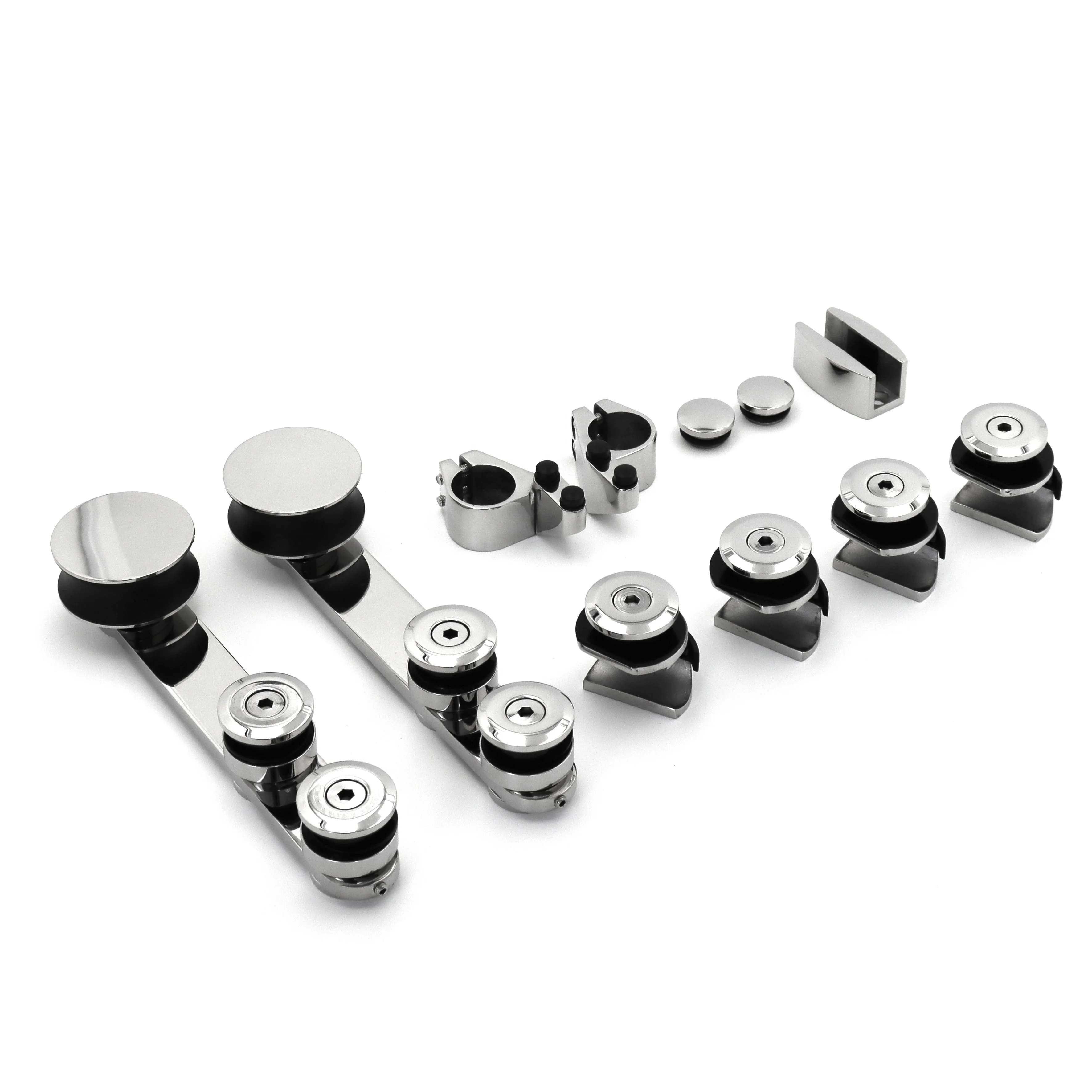 China Manufacturer Shower Sliding Door Kit Glass Sliding Door System Hardware Bathroom Glass Fittings