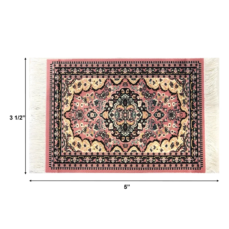 Persian style carpet tassel decorated mini carpet for mouse pad cup mat