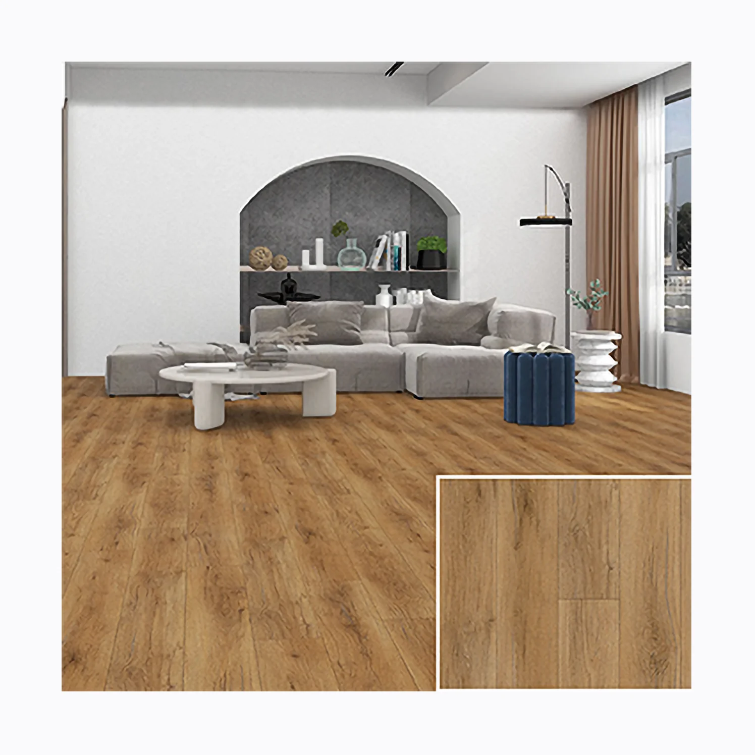Soundproof Interlocking Unilin Click Lock PVC SPC Floor Tile LVT Vinyl Wooden Style Plank