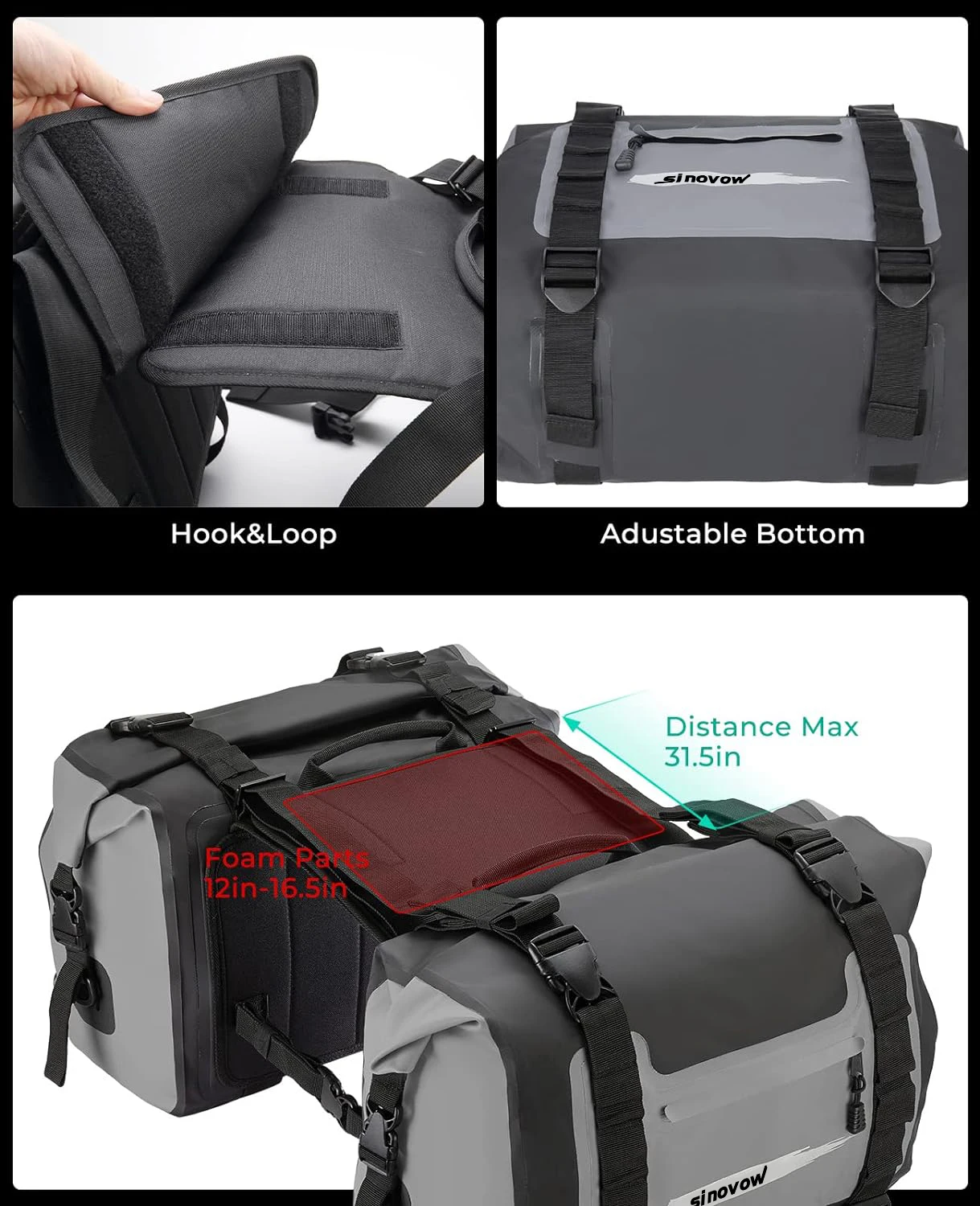 Waterproof Travel Side Pannier Rear Bag Motorcsike Saddle Duffel Tail Bag For Motorcycle Manufacturer Custom 30l High Quality