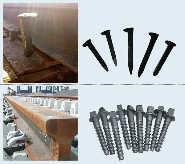 Railway Parts Rail Accessories M16x6' Track Spikes Used for Steel Rails