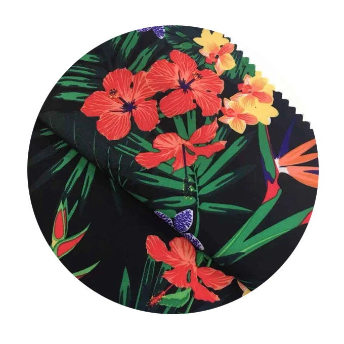 Саржевая ткань из микрофибры с принтом Бангладеш для Гавайских купальников