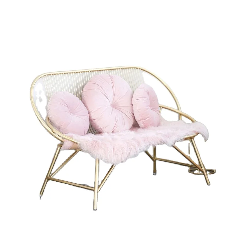 
wholesale Nordic simple luxury Bean bag sofa set furniture italian stylehotel bed room living room metal wire leisure sofa chair 