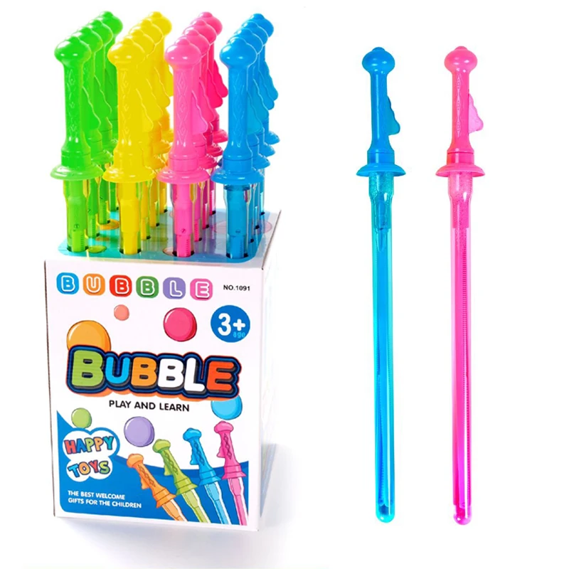 Оптовая продажа, уличные длинные палочки для пузырьков 140 мл, гигантская трубка для пузырьков, игрушечный меч для мыльных пузырьков для детей