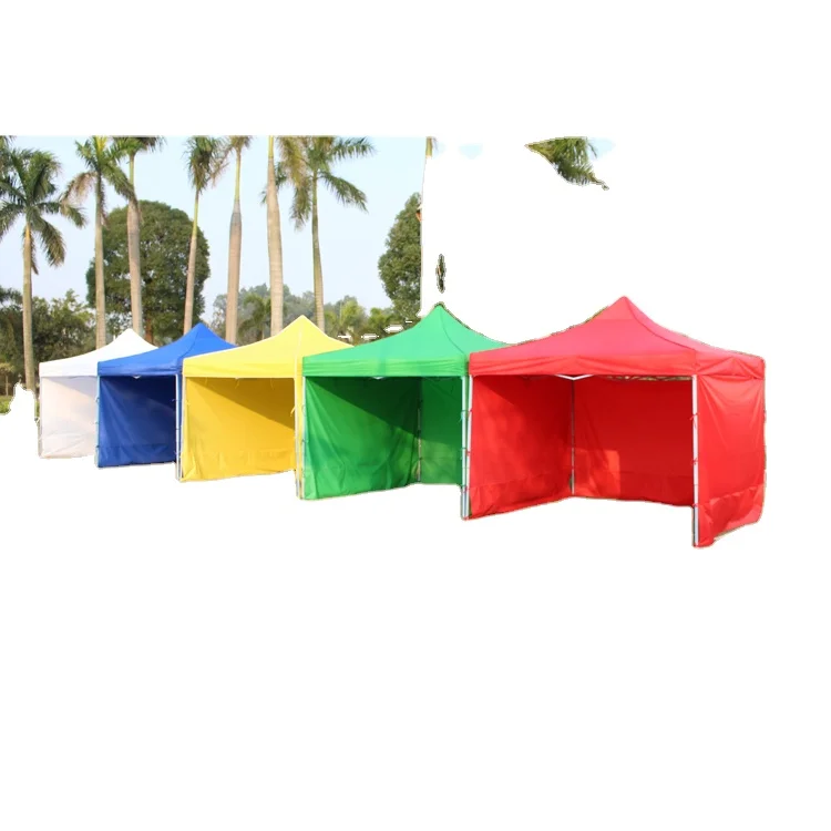 The Cheapest 10X10ft Steel Colorful Red White Blue Gazebo Pop Up Canopy Tent