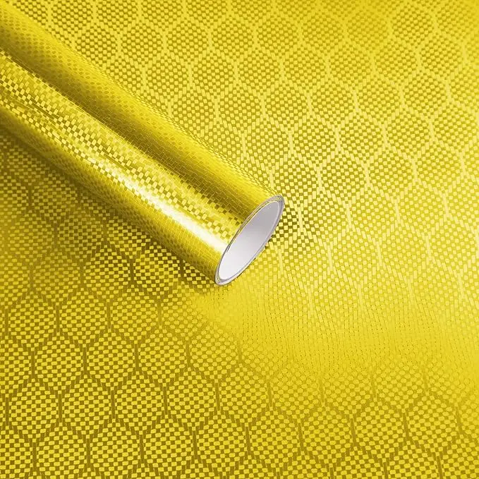 honeycomb carbon fiber vinyl packaging  chrome plated hexagonal cast vinyl film suitable for almost car and motorcycle