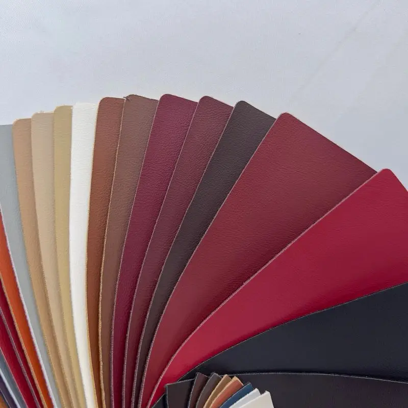 Smooth Pattern PVC Synthetic Leather Elastic Napa Grain for Car Seats Chairs Sofa Furniture PU Decorative Material