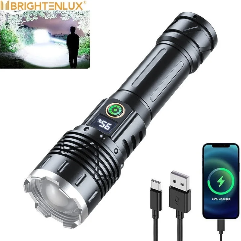 10000 световой зум Белый лазер высокой мощности фонарик usb 18650 taschenlampe супер яркий Перезаряжаемый светодиодный мощный
