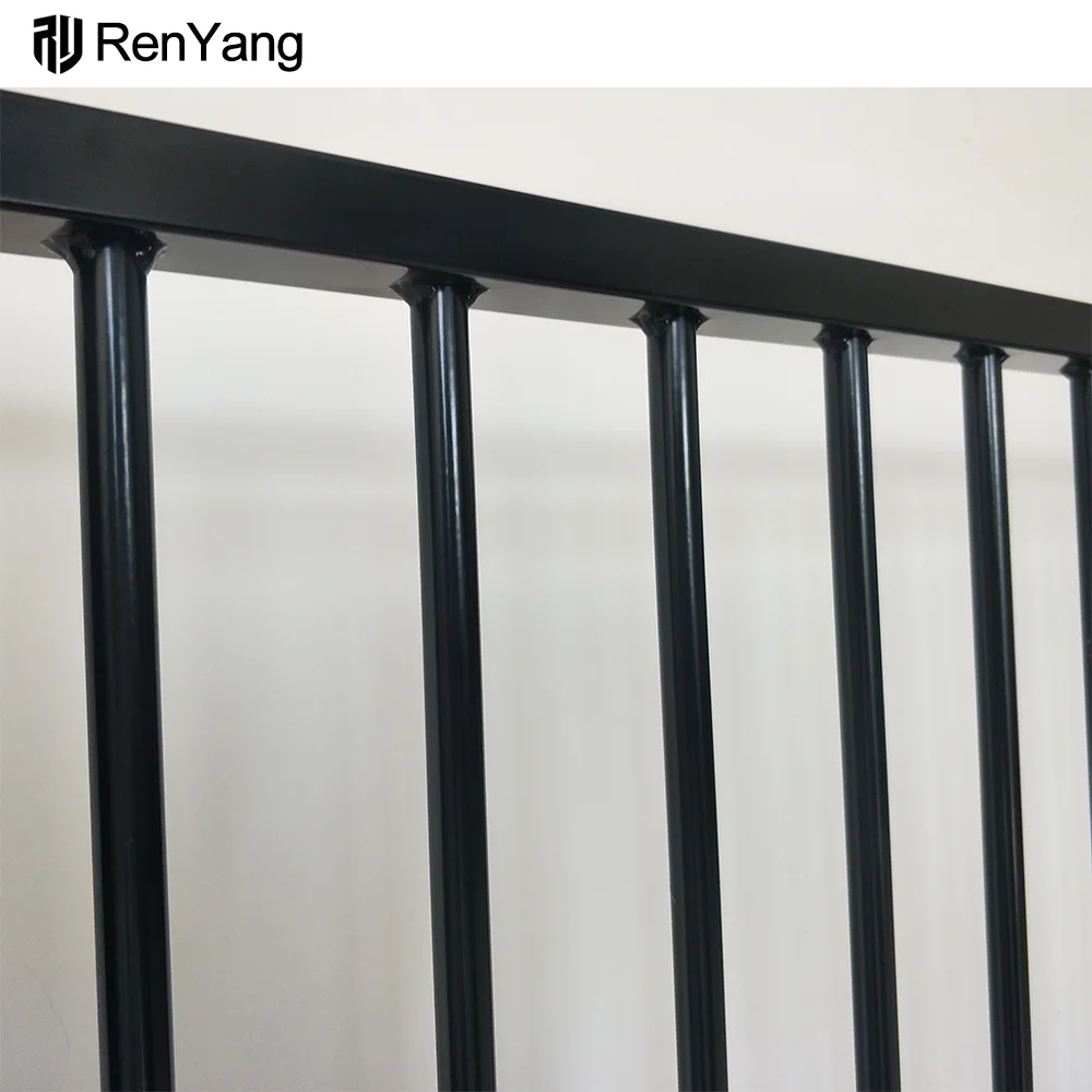 Wrought Iron Fence Supplies Outdoor House Backyard Perimeter Garden Black Metal Fence Steel Fence Panels