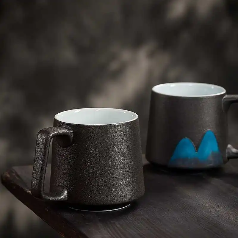 custom logo strainer ceramic porcelain china tea infuser mug cup set with infuser and lid box set