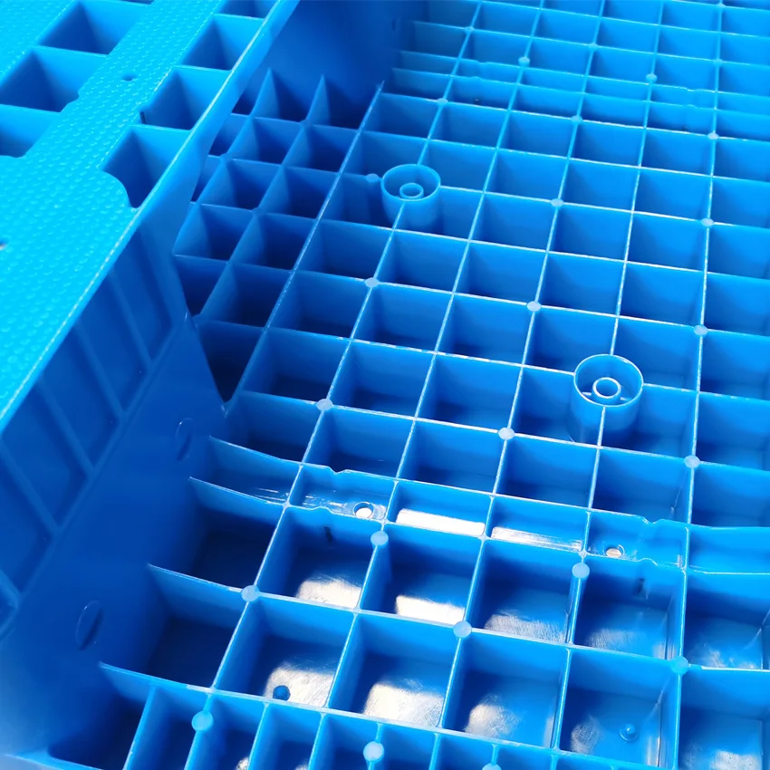 1200x1200 HDPE/PP  closed hygienic warehouse storage rack plastic pallet with steel
