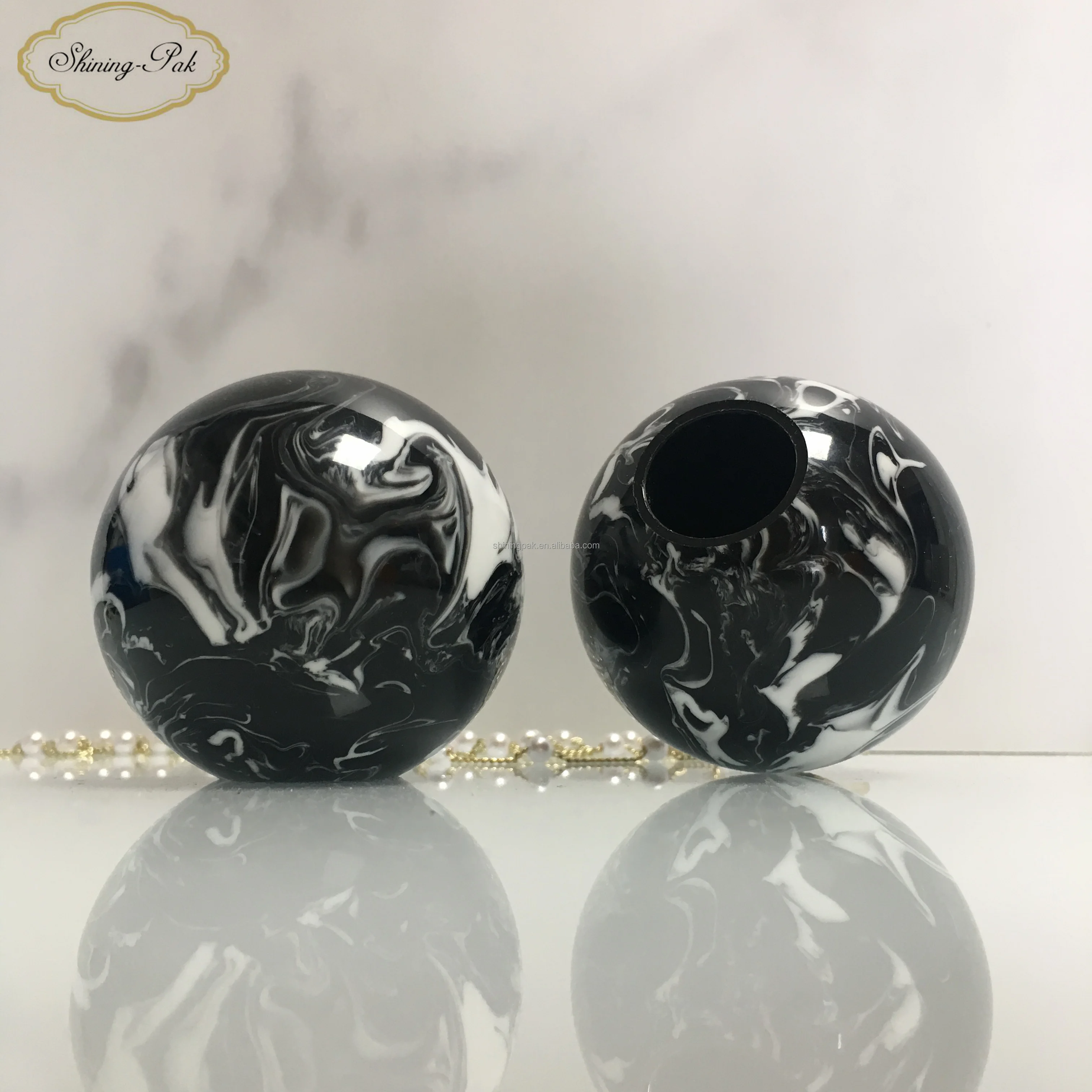 Bottle Cap Manufactures Provide Marble Style Perfume Bottle Round Cap