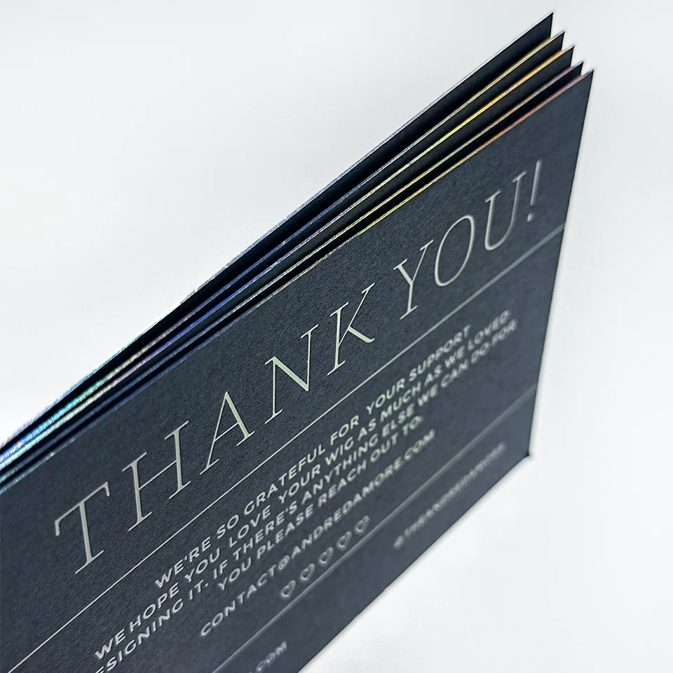 FORTE High quality Luxury custom metallic foil logo business card/postcard/wedding card/thank you card
