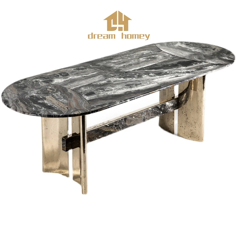 Dining Table and Chair Set Luxury Modern Marble Texture Restaurant Home Furniture Dining Room Dinning Table Set Gym Kids Seat