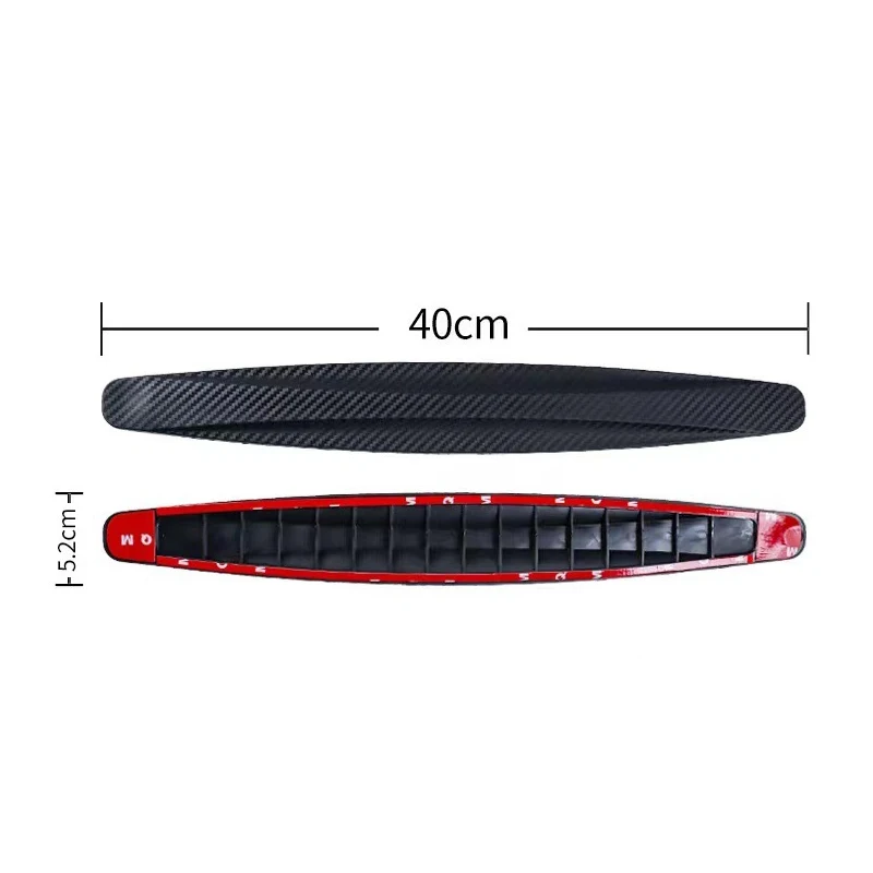 PUERXIN Car 2 Pcs Universal Door Edge Strips Sticker Anti-collision Carbon Fiber Anti Scratch Auto Rear Bumper Corner Protector