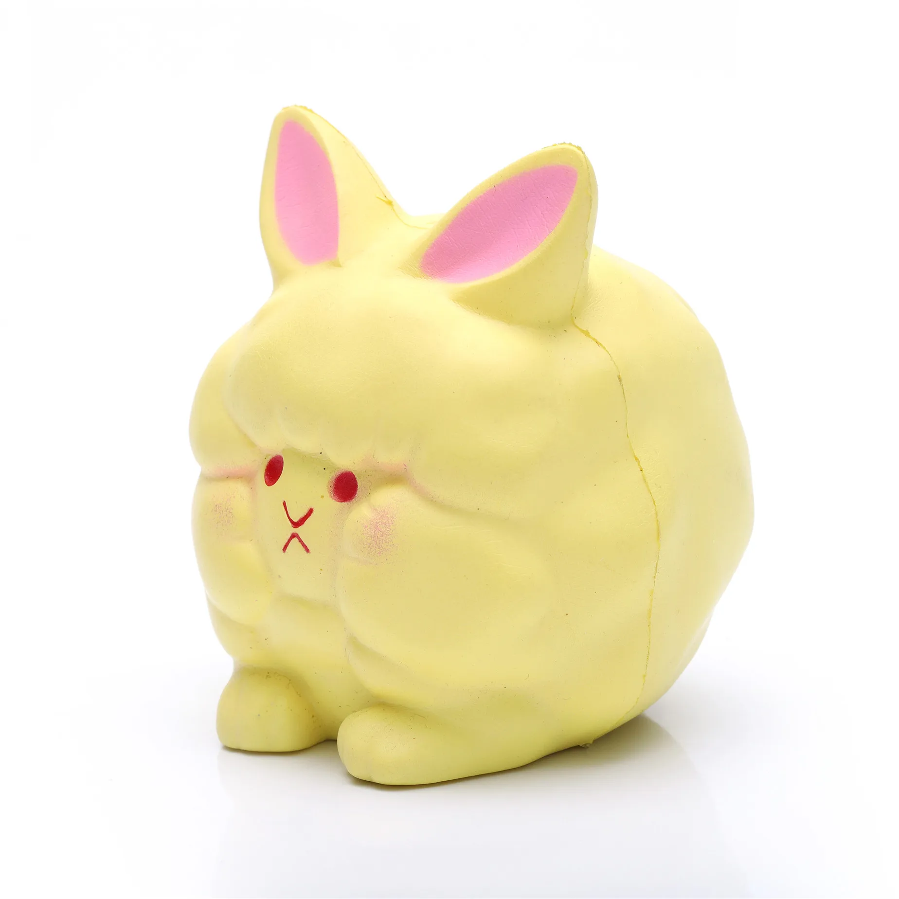 wholesale pu foam pink promotional gift big cute eyes printed slow rising penguin anti stress ball