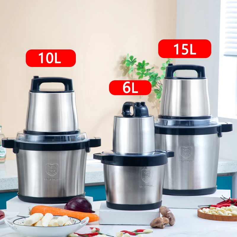 High Quality Meat Chopper Fufu Pounding Machine Foufou Mix Blender Yam Pounder 6l 10l 15l Electric Grinder