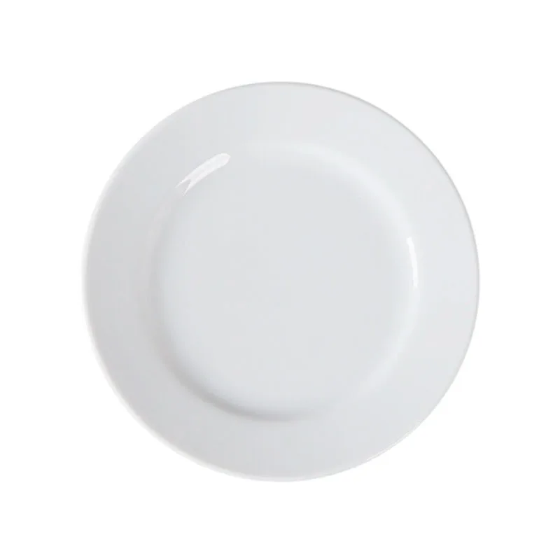Wholesale Ceramic Plates Flat White Porcelain Ceramic Dinner Plate for Restaurant
