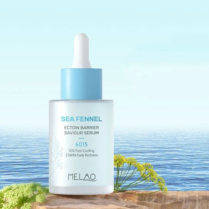 Private Label Acne Treatment Face Serum Skin Barrier Protect Fade Redness Anti Wrinkle Ectoin Sea Fennel Serum